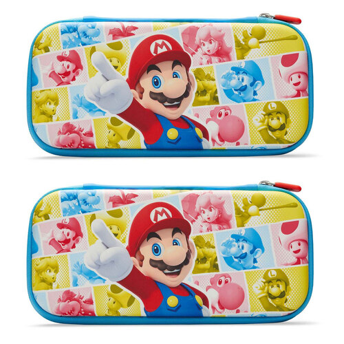 2PK PowerA Nintendo Switch OLED Slim Case - Mushroom Kingdom Reel