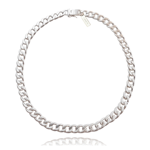 Culturesse Rebel Modern 49cm Chain Necklace - Silver