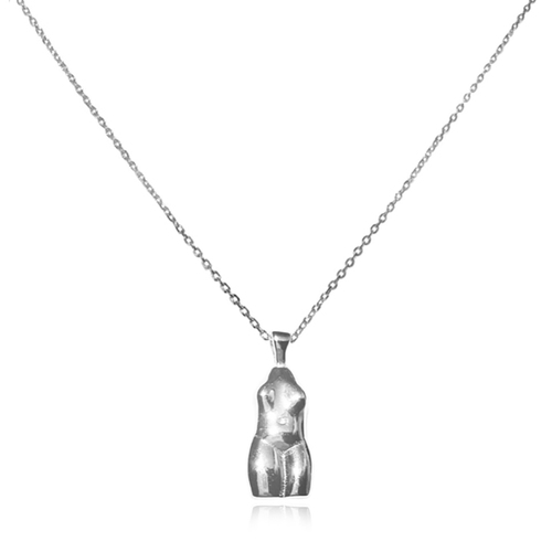 Culturesse Eros 47.5cm Body Art Pendant Necklace - Silver