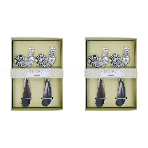 2x 2pc LVD Spreaders Rooster Home Kitchen Serveware/Tableware