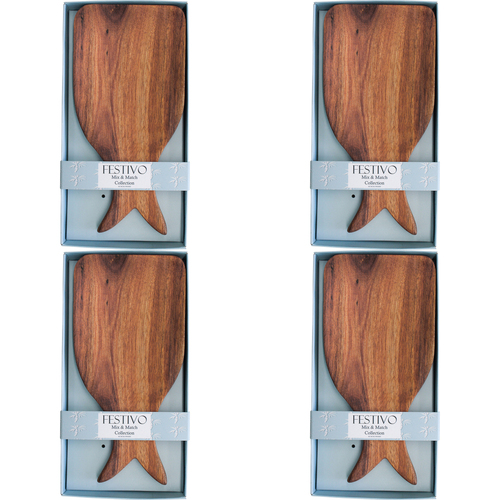 4PK LVD Acacia Whale Spoon Rest Home Kitchen Serveware/Tableware