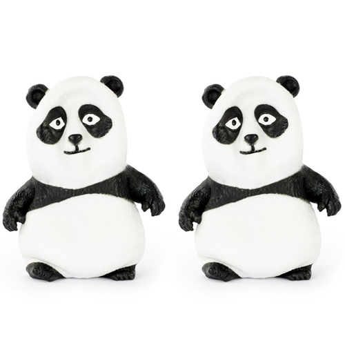 2PK Pocket Money Fun 16cm Super Stretch Panda Kids Toy 3y+