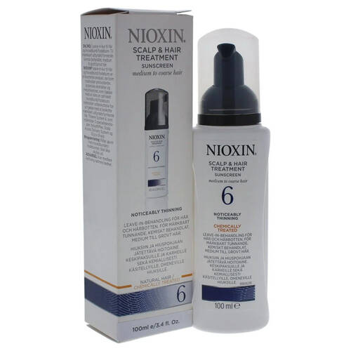 Nioxin System 6 Scalp & Hair Treatment Medium To Coarse Hair 100ml