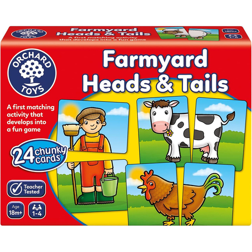 Orchard Game Farmyard Heads & Tails Kids/Childrens Play Toy 18m+