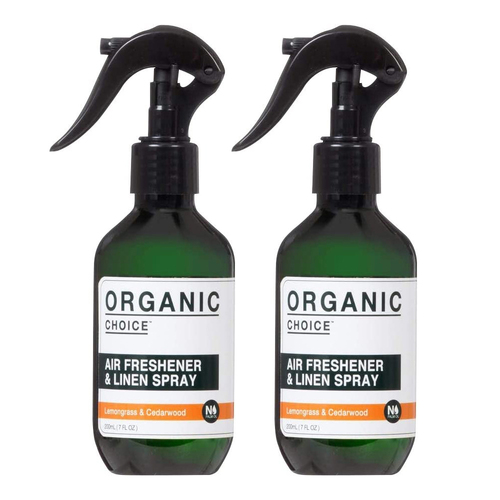 2PK Organic Choice Air Freshener Linen Spray 200ml Black Orchid