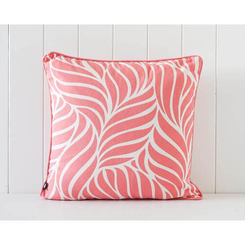 Rayell Indoor Square Cushion Printed Leaf Love Tangerine 45x45cm