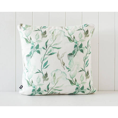 Rayell Indoor Square Cushion Printed Leaf Element Green 45x45cm