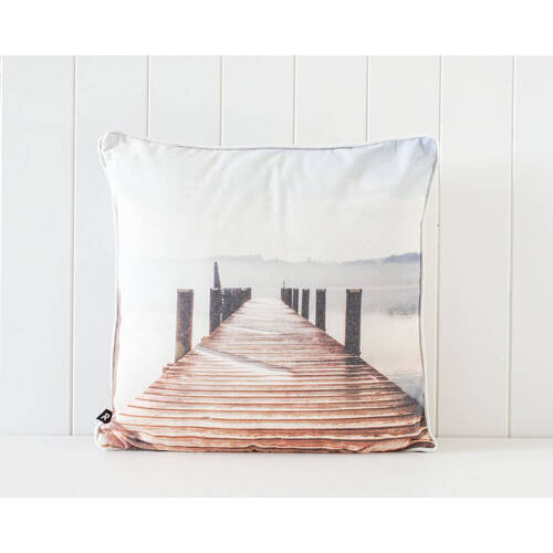 Rayell Indoor Square Cushion Printed Pier Time 45x45cm