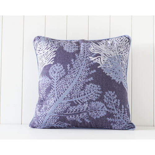 Rayell Indoor Square Cushion Ancient Vine Blue and Black 45x45cm