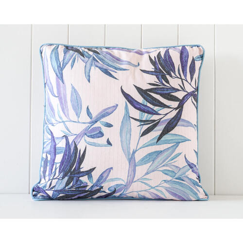 Rayell Indoor Square Cushion Botanical Blue 45x45cm