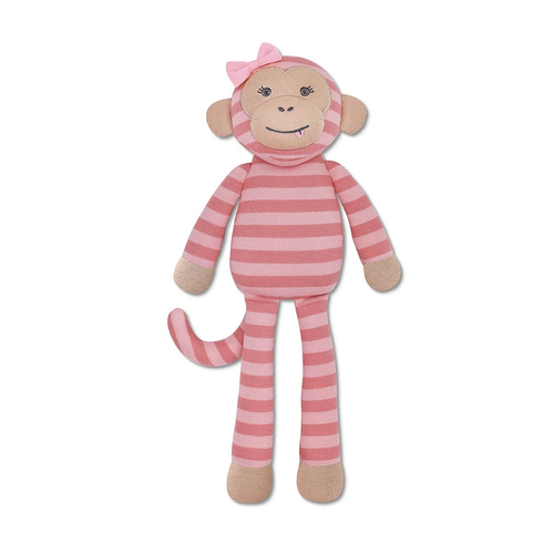 Organic Farm Buddies 35cm Maggie the Monkey Kids Plush Toy 0+