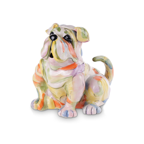 Bulldog Teapot Ceramic Hot Drink Tea Container 28cm