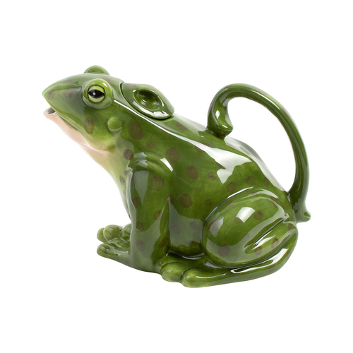 Frog Teapot Ceramic Hot Drink Tea Container Green 23cm