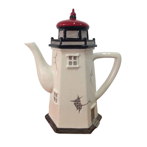 Lighthouse Teapot Coffee/Tea Container Stoneware 22cm