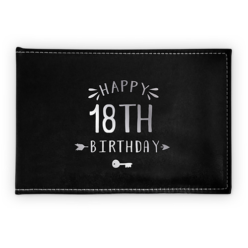 Guest Book 18th Silver Writing 23x18cm Novelty Birthday Signing Decor