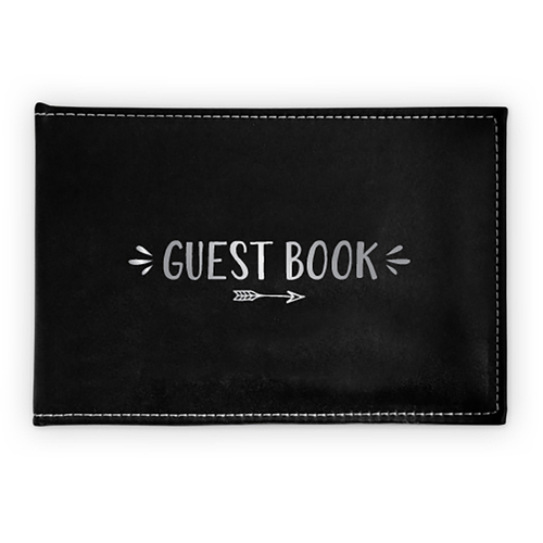 Guest Book Silver Writing 27x19cm Novelty Birthday Party Signature Pad