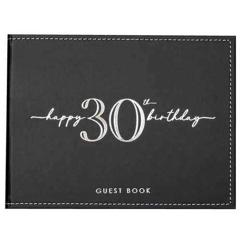 Guest Book Vinyl 30th Birthday Party Signature Notepad Black 23cm