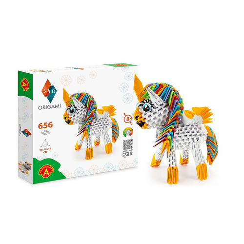 656pc Origami 3D Paperfolding Unicorn Paper Sculpture Kids Toy Kit 8+