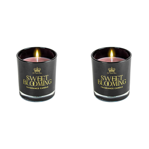 2PK Old Tupton Sweet Blooming Scented Candle 160g Round Black