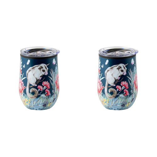 2PK Australian Flora Possum 360ml S/S Vacuum Insulated Tumbler Double Walled