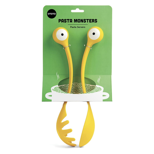 2pc Ototo Spaghetti Monster Pasta Servers - Yellow