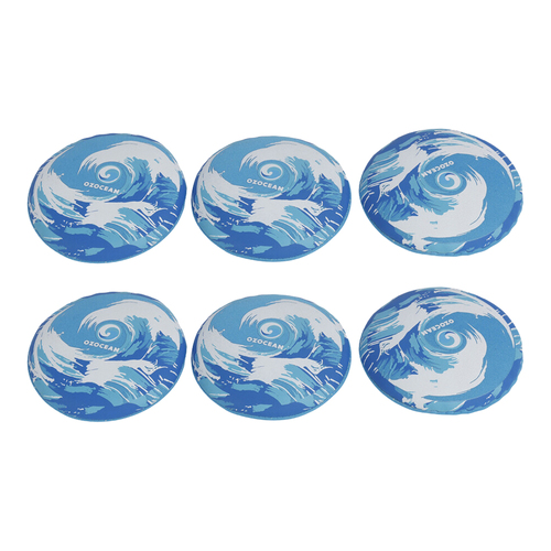 2x 3pc Ozocean Oz Ocean Neoprene Skim Discs Outdoor Game 7cm Set