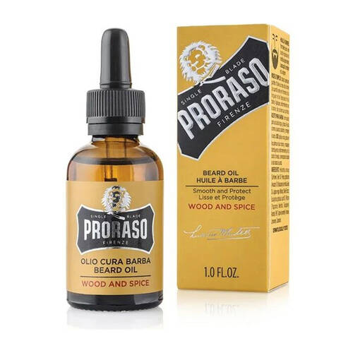 Proraso Beard Oil Men's Grooming Wood & Spice Scent 30ml