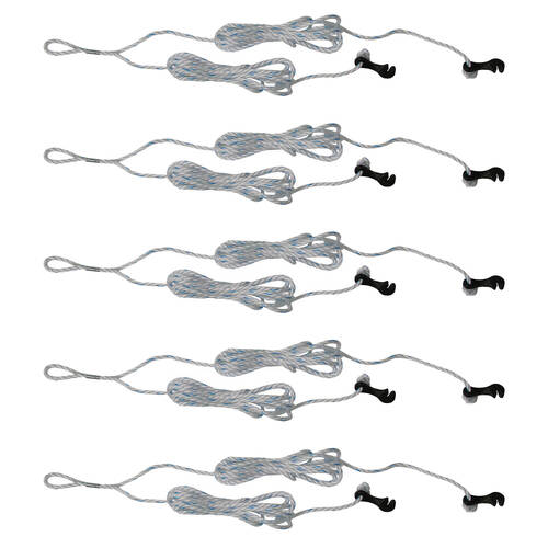 5PK OZtrail Guy Rope Double w/ Plastic Slider 6mm Camping Accessory