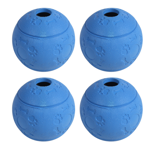 4PK Pro Pet Max Pet Rubber Interactive Play Fun Toy Blue 8cm