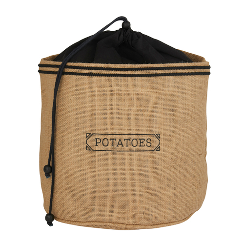 Davis & Waddell Potato Sack Storage 24x18cm- Natural/Black