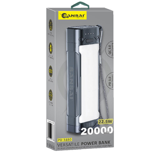 Sansai Versatile Power Bank Outdoor Bright Light 20000mAh 