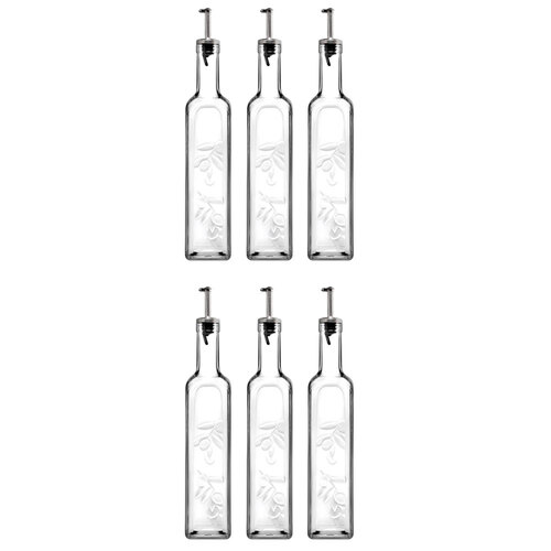 6PK Pasabahce Homemade 500ml Oil/Vinegar Glass Bottle - Clear