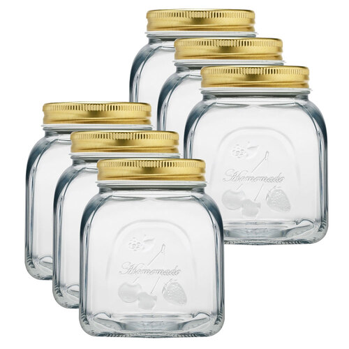 6PK Pasabahce Homemade 500ml Glass Jar Storage w/ Lid - Clear