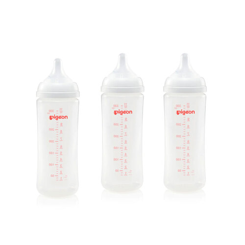 Triple Pack Pigeon Softouch III Peristaltic Plus Baby Bottles 6m+