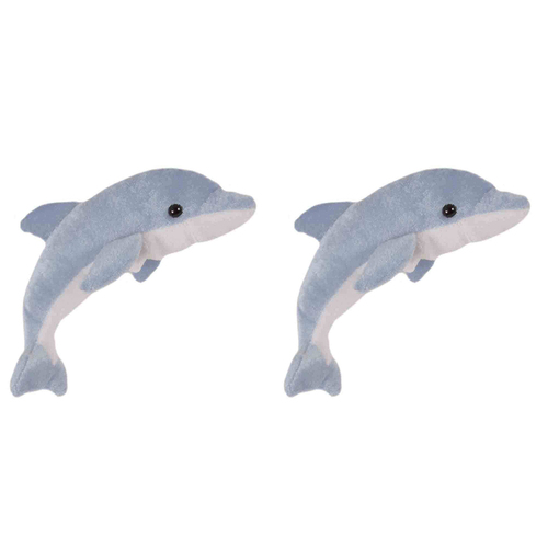 2PK The Puppet Company Dolphin Finger Puppets 13cm Toy Grey 12m+