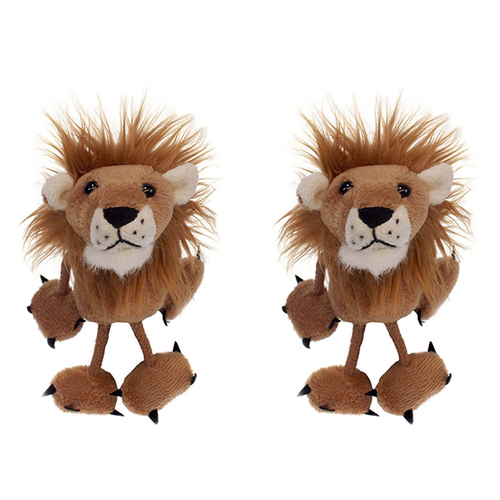 2PK The Puppet Company Lion Finger Puppets 13cm Toy Brown 12m+