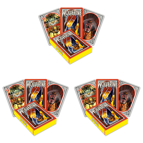 3PK Aquarius Marvel Wolverine Nouveau Playing Cards Poker Gaming Deck