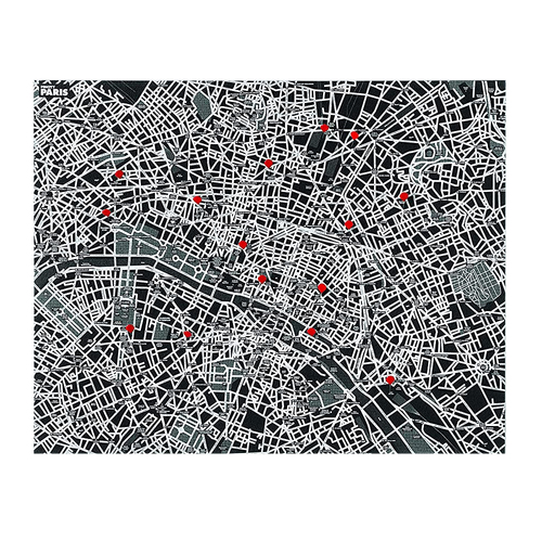 Palomar Pin City Polymer Felt Paris Decor 3x100x80cm