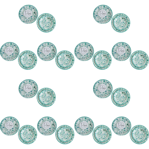 12PK 20pc LVD Paper Plate Blossom Lrg Party Supplies Drinkware 18cm