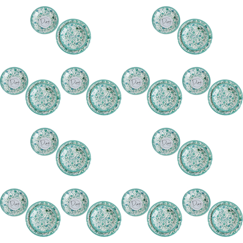 12PK 20pc LVD Paper Plate Blossom Sml Party Supplies Drinkware 18cm