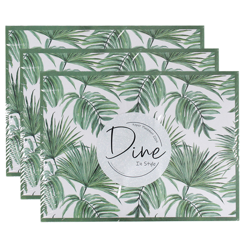 60pc LVD Paper Placemat Tropics 40x30cm