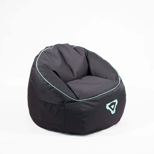 Laser Gaming Fabric Bean Bag w/ Headphone Strap & Side Pocket - Black