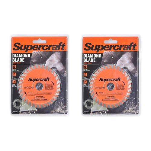 2PK Supercraft Wet/Dry Cutting 105mm Diamond Blade Turbo For 20mm Spindle
