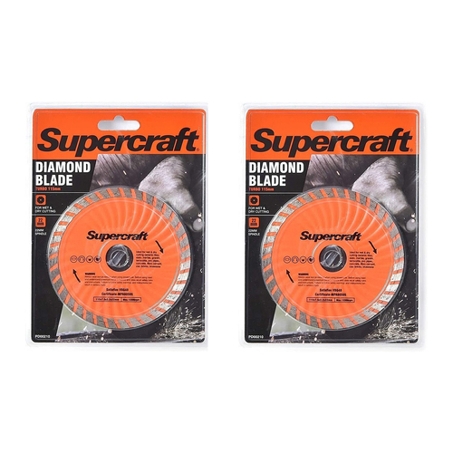 2PK Supercraft Wet/Dry Cutting 115mm Diamond Blade Turbo For 22mm Spindle