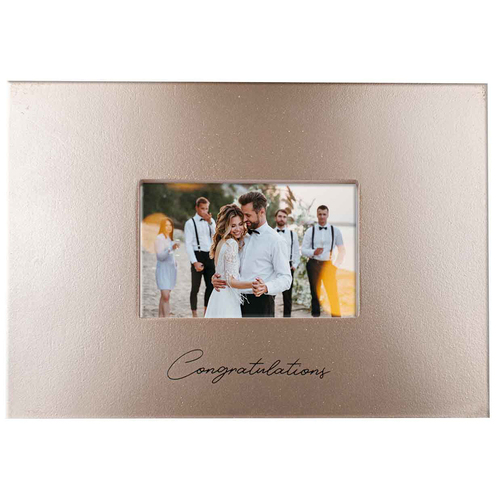 Congratulations Signature Photo Frame With Marker Rose Gold