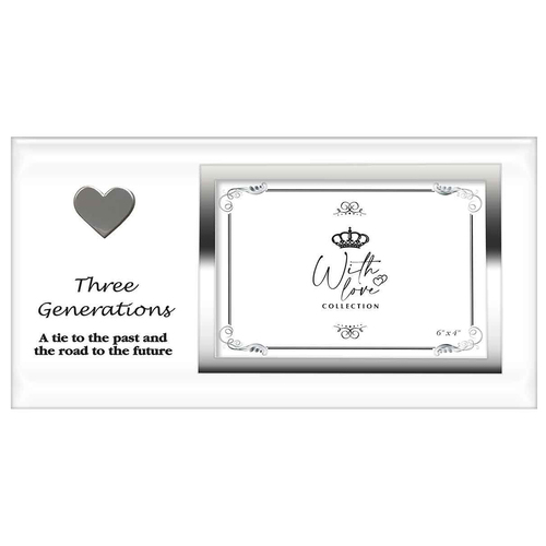 3 Generations Heart Photo / Picture Frame 6x4 Inch Novelty