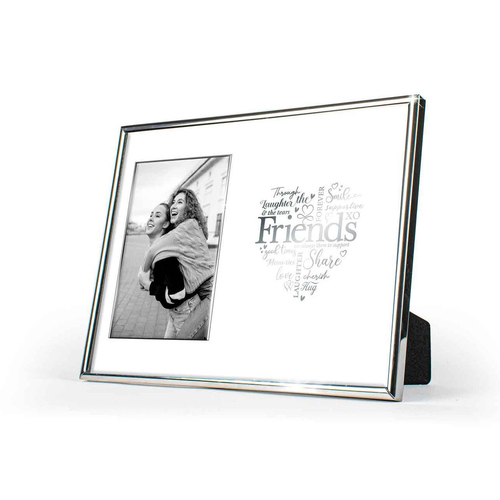 Friends Free-Standing 6x4'' Photo Frame Rectangle Silver Edged