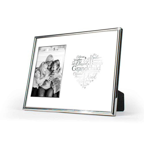 Grandchild Free-Standing 6x4'' Photo Frame Rectangle Silver Edged