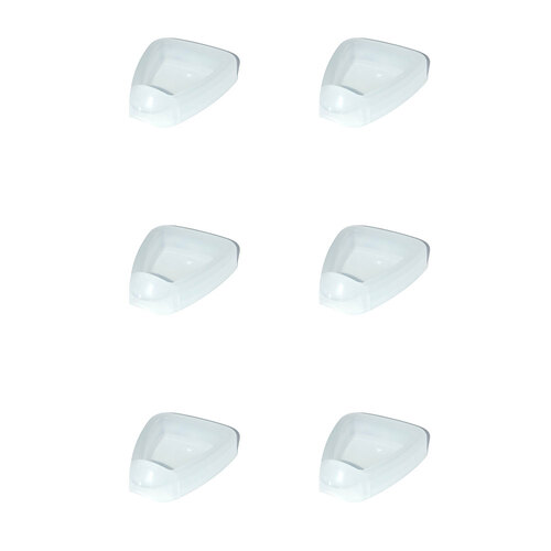 6PK 6pc Homeleisure Pot Feet White Planter Outdoor Garden 