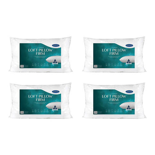 4PK Jason Commercial J-Dream Loft Pillow Firm Standard 48x73cm - White